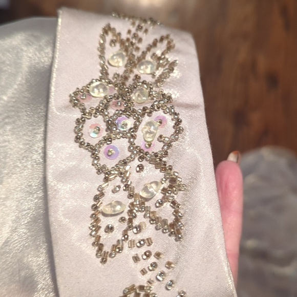 Alex Evenings Layered Tiered Beaded Long Gown with Matching Sheer Jacket Sz 8P - Picture 8 of 11